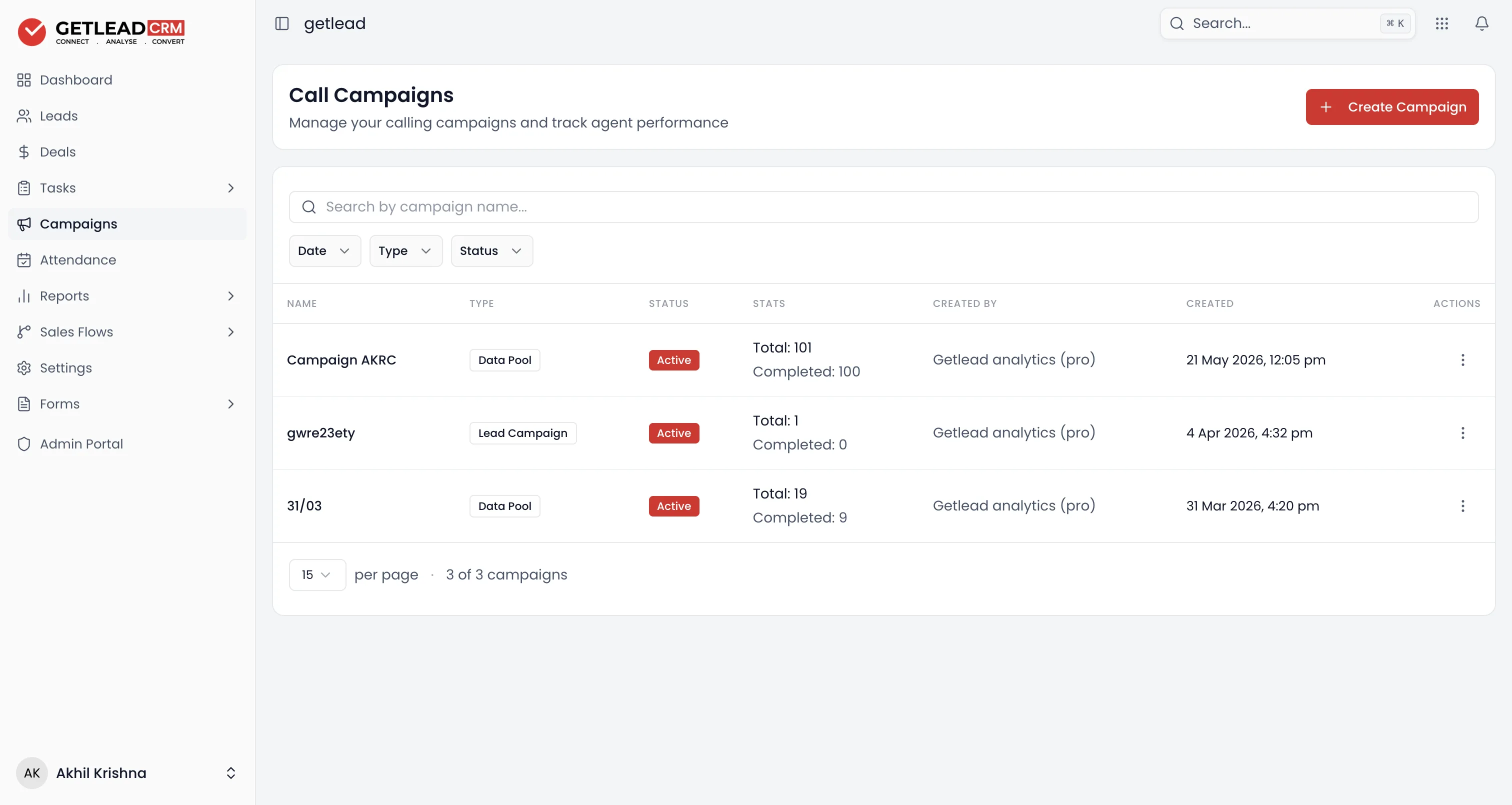 View your campaigns