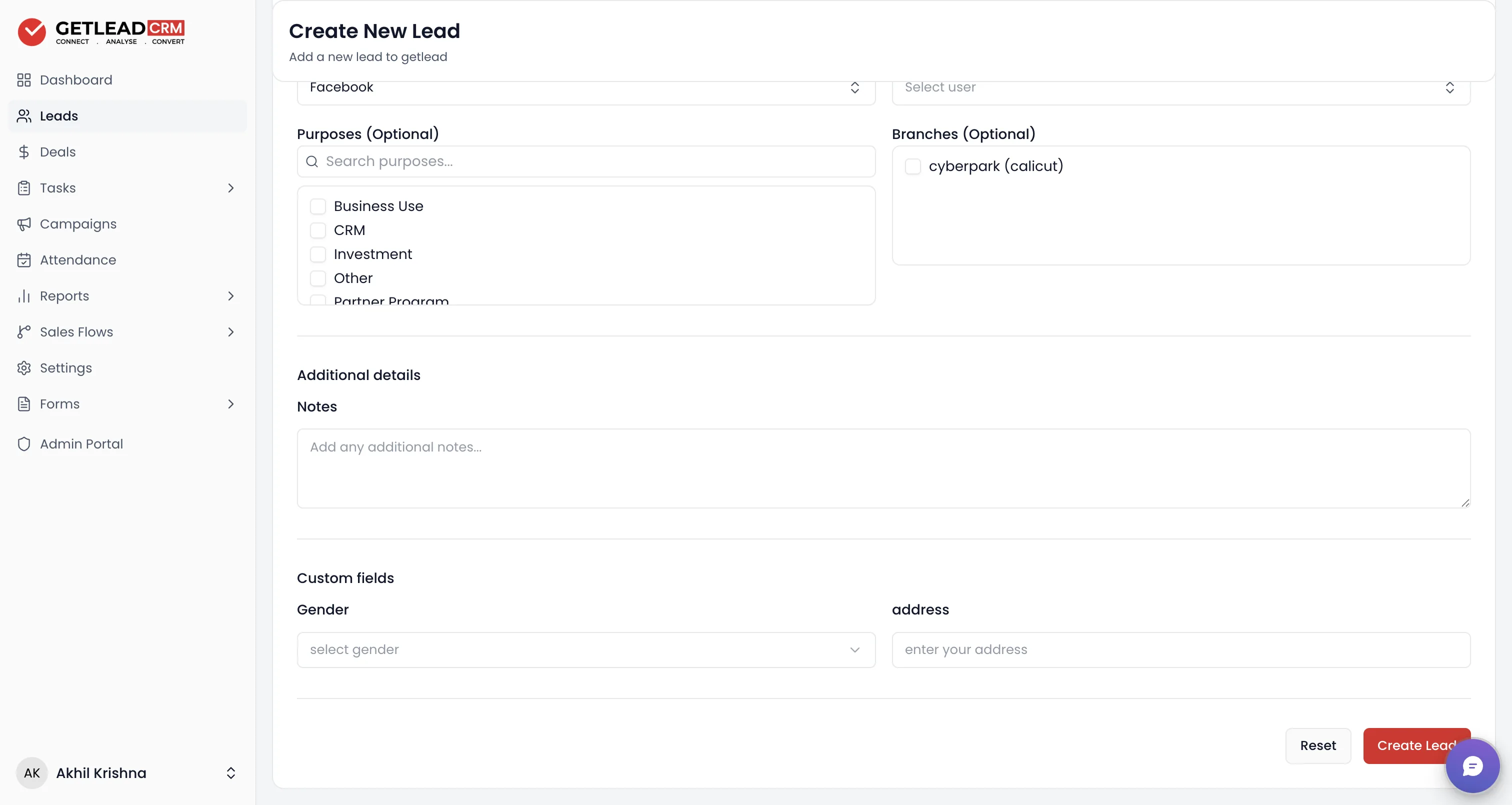 Complete the remaining fields