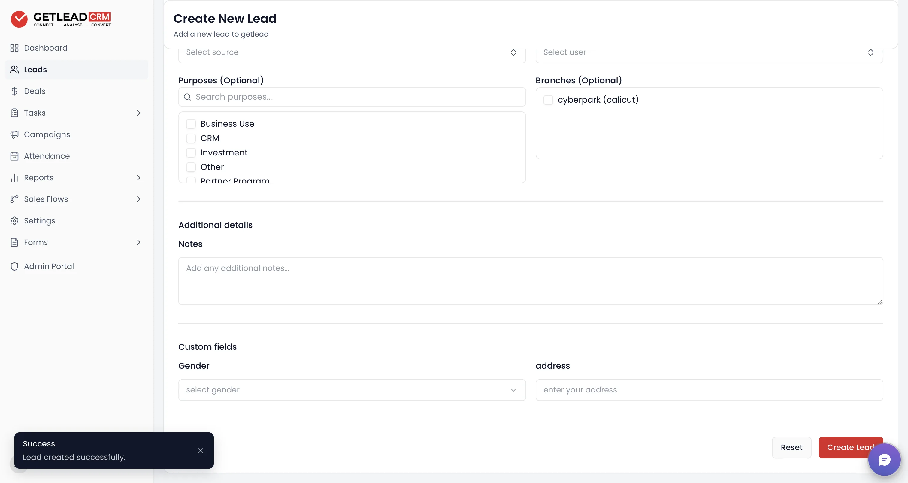 Submit the form