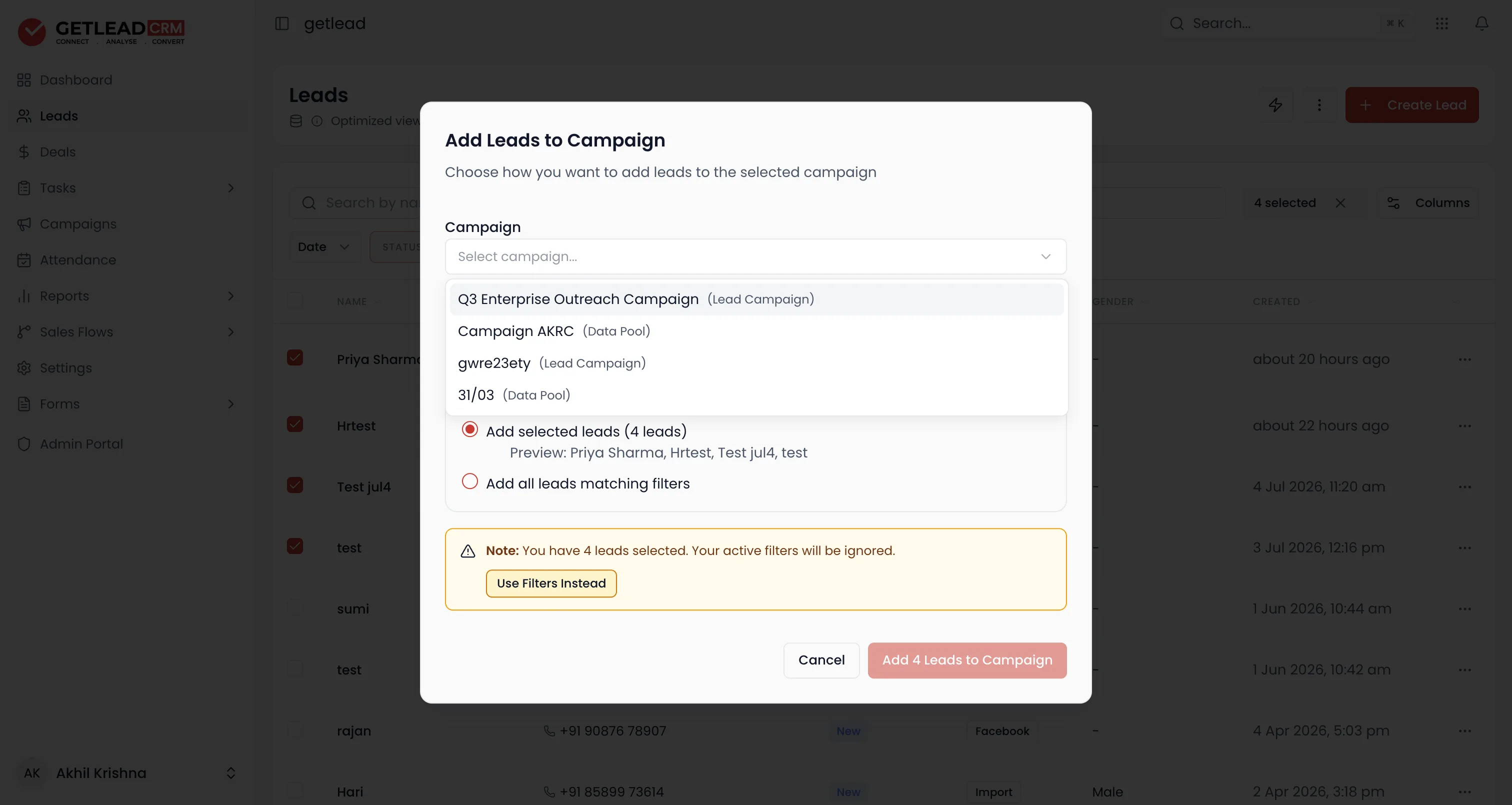 Choose the campaign