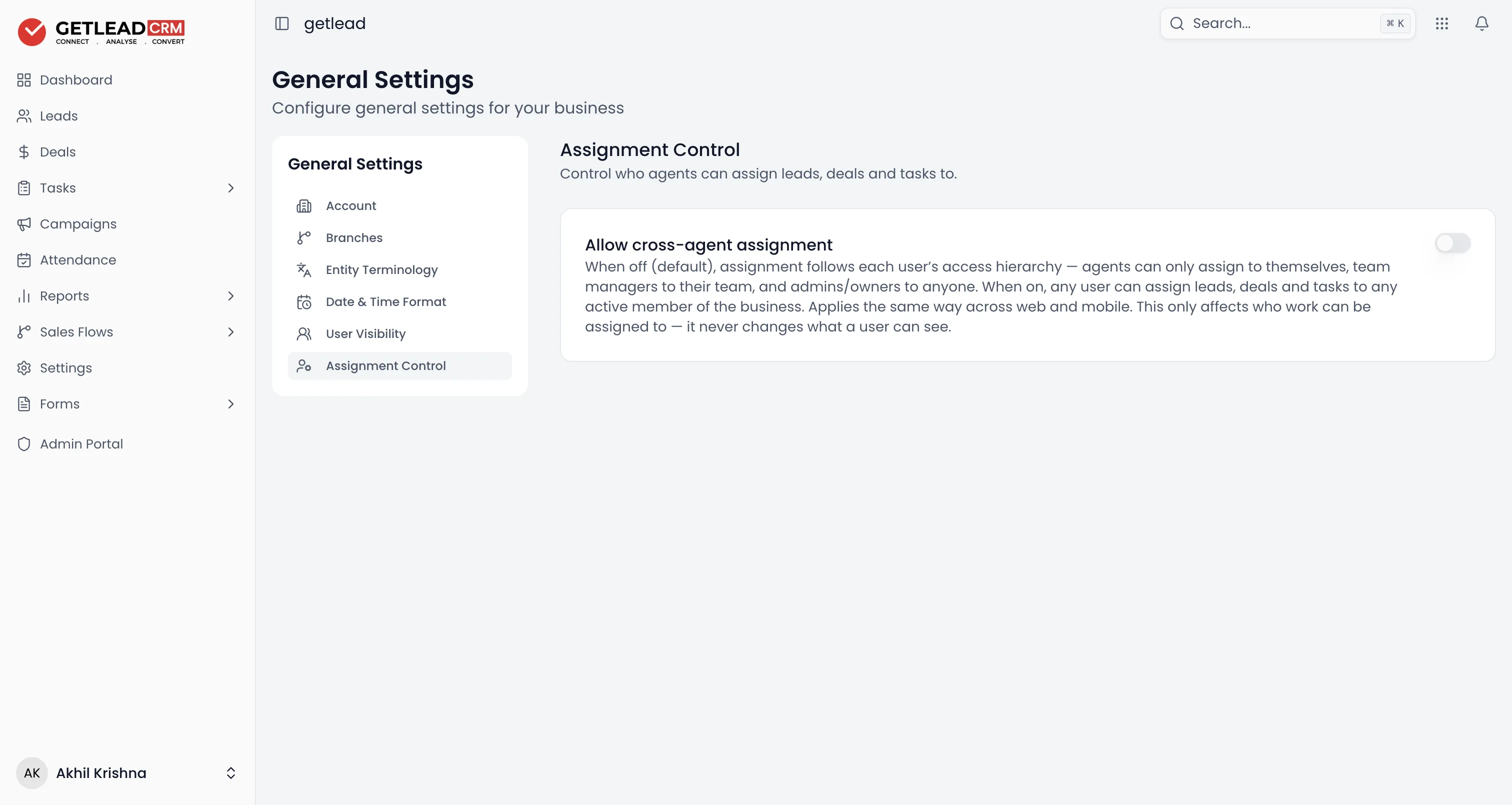 Assignment Control