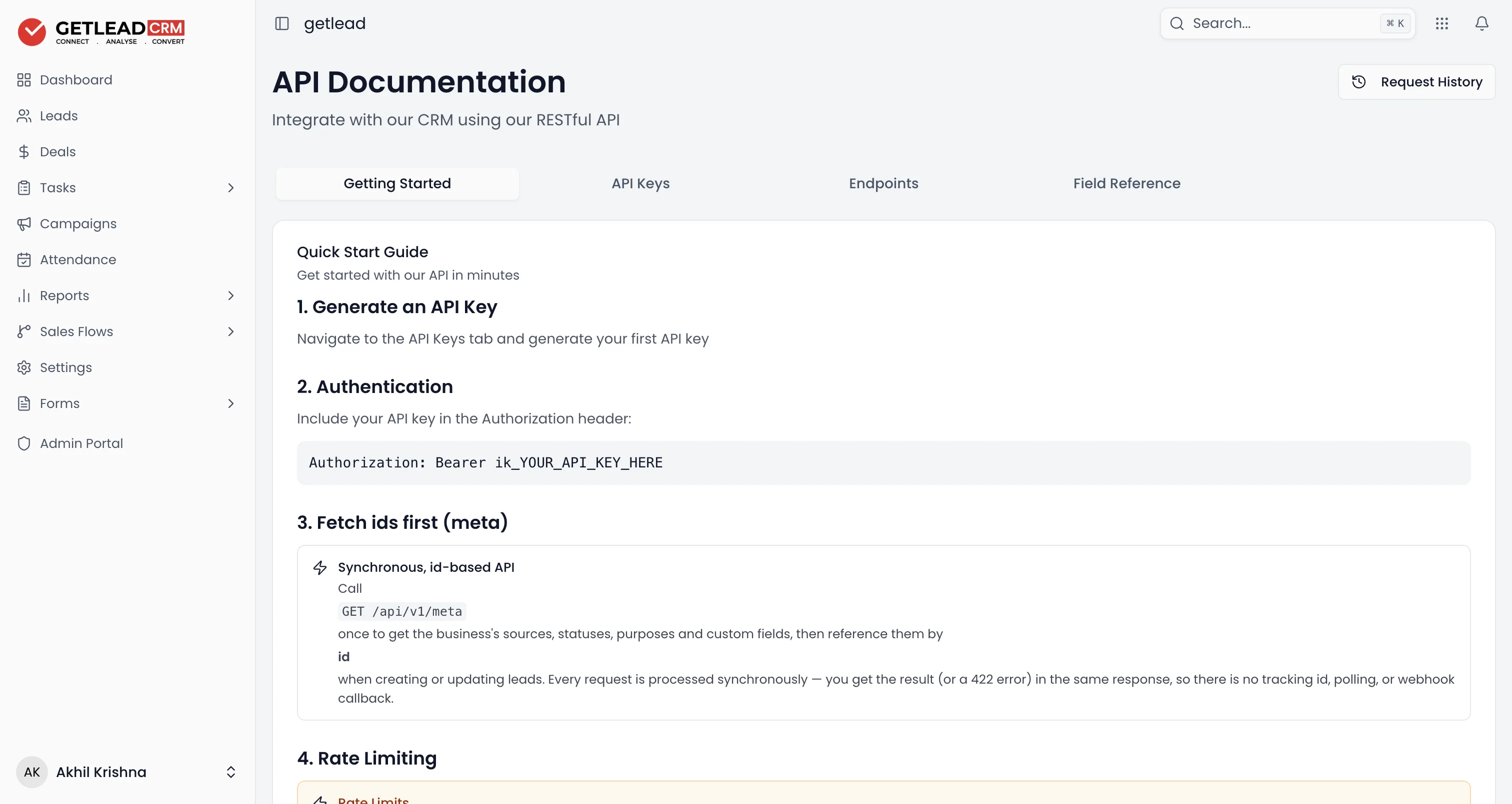 Example: API Documentation