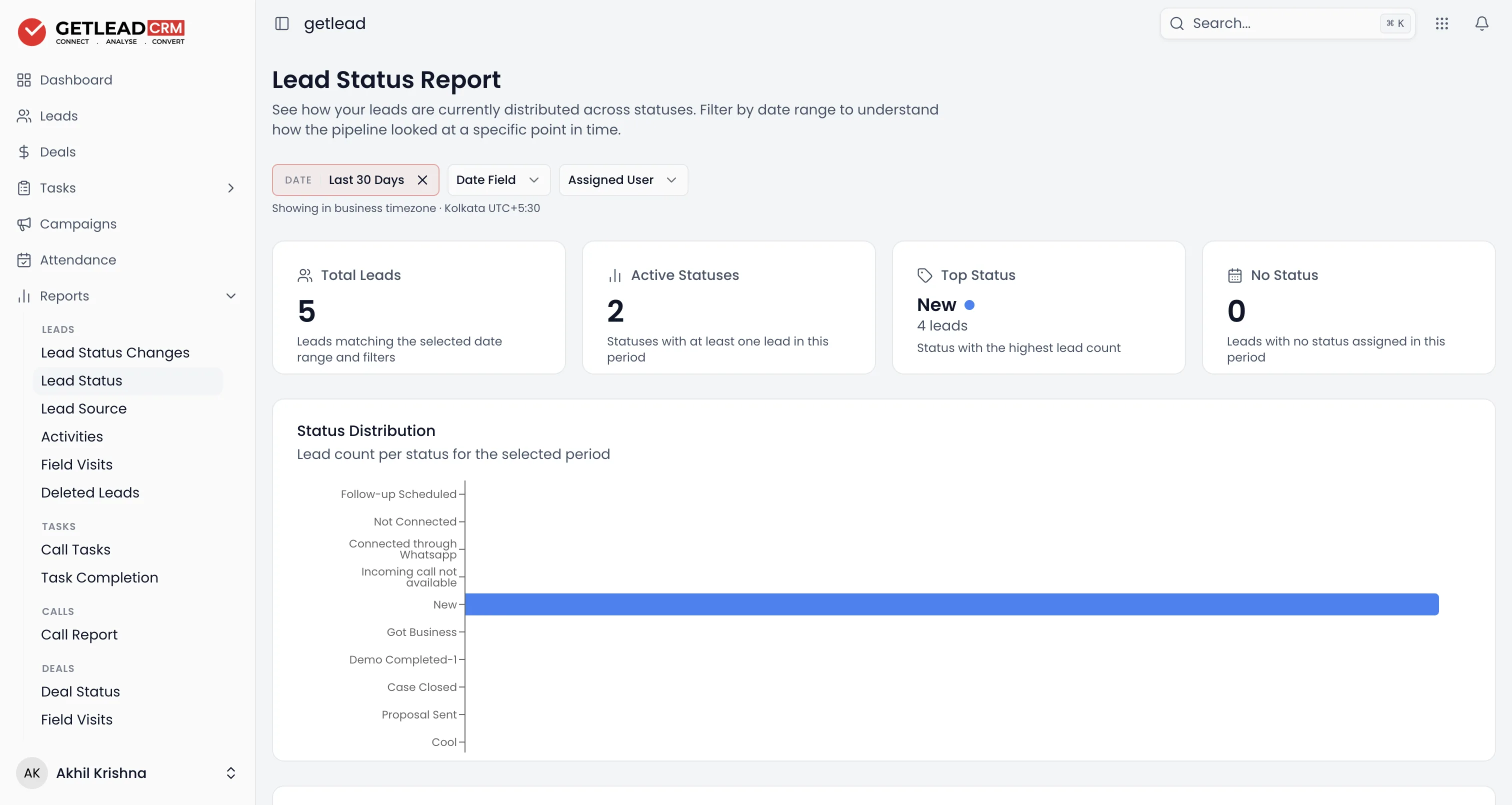 Lead Status Report